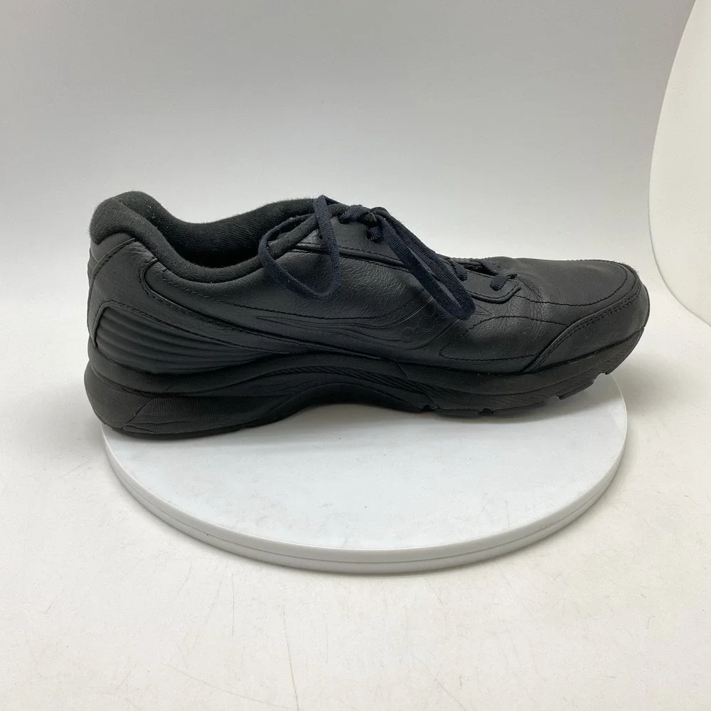 Saucony Omni Walker Shoes Mens 12 Black Leather Walking Comfort S40202-2